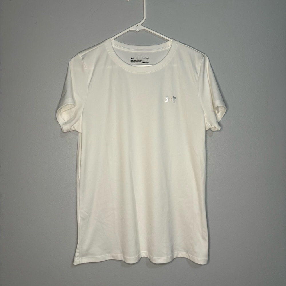 Underarmour Women’s Loose fit Heat Gear Tee White Size Large